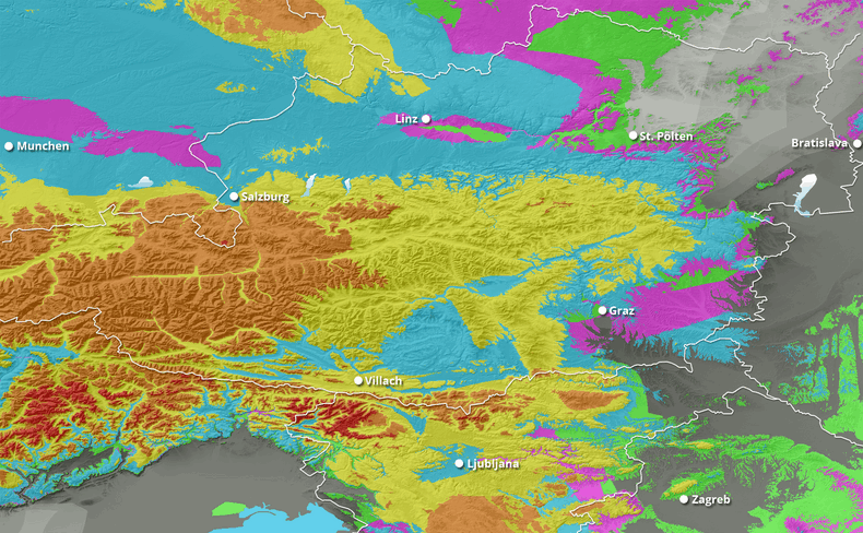 Prévisions cumul neige 10 jours autriche est