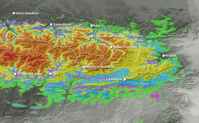 Prévisions cumul neige 10 jours Pyrénées Est