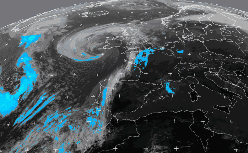 Images satellite EMETSAT France Ouest-Europe