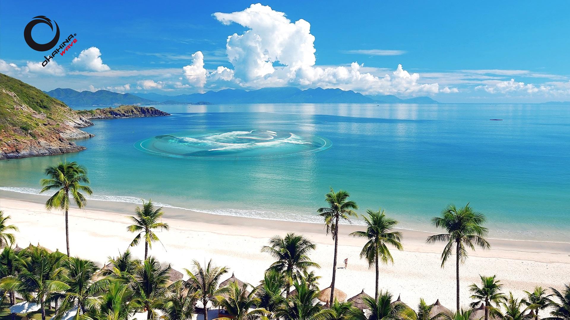 Vague artificielle okahina wave à hawai